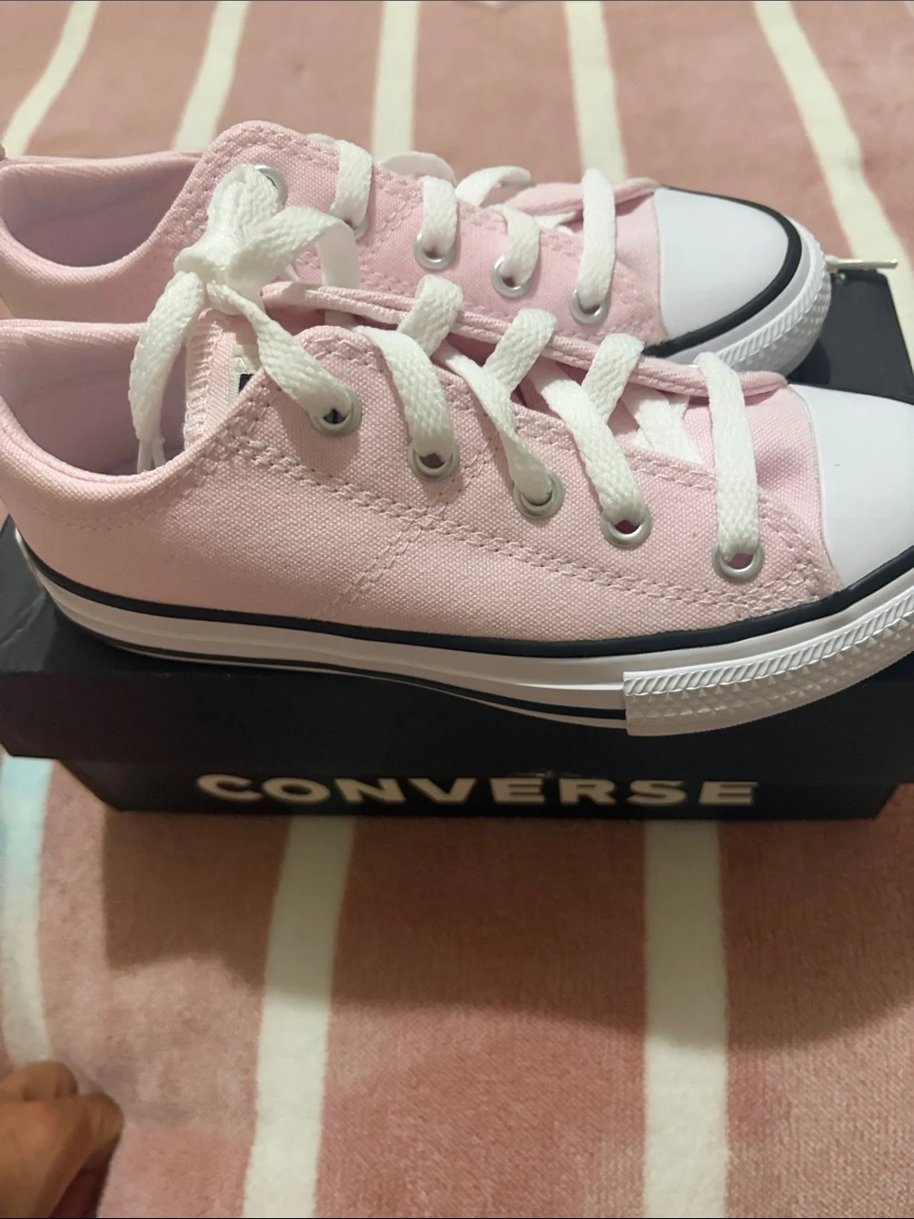 Converse Kids Pink Low Top Canvas Sneakers